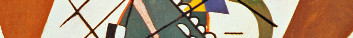 Sich kreuzende Linien, 1923 (Wassily Kandinsky), Detail: Braunes Dreieck mit Formenfeld