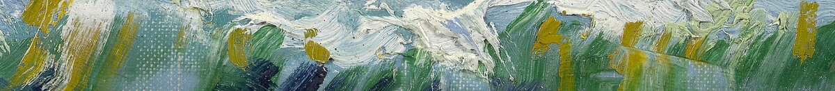 Meereslandschaft bei Les Saintes-Maries-de-la-Mer (Vincent van Gogh), Detail: Grüner Wellenkamm