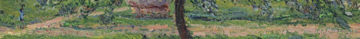 Der Apfelbaum (Claude Monet), Detail: Stamm und Wiese