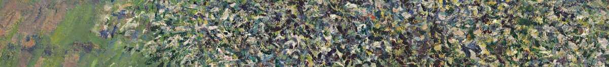 Der Apfelbaum (Claude Monet), Detail: Hügel mit Feldstreifen