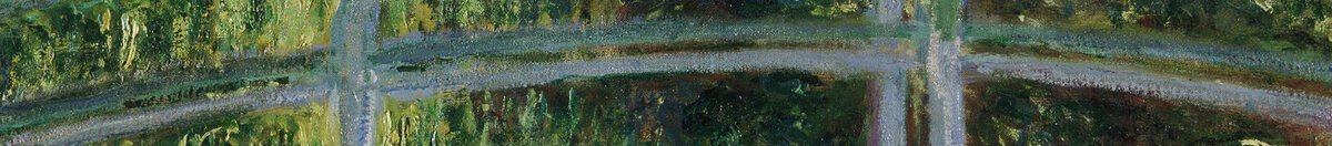 Die japanische Brücke und der Seerosenteich, Giverny (Claude Monet), Detail: Japanische Brücke