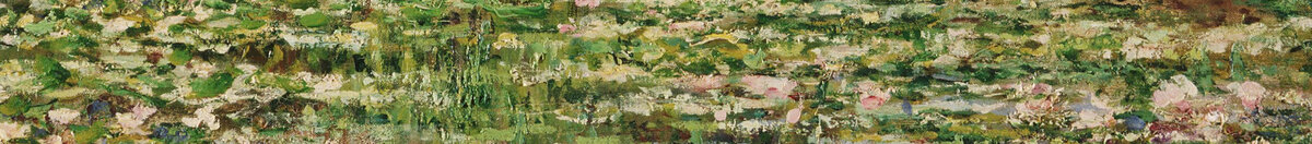 Die japanische Brücke und der Seerosenteich, Giverny (Claude Monet), Detail: Seerosenteppich unter der Brücke