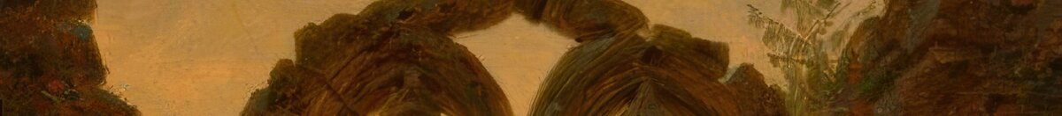 Der Träumer (Caspar David Friedrich), Detail: Gotischer Maßwerkbogen