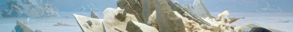 Das Eismeer (Caspar David Friedrich), Detail: Aufgetürmte Eisspitzen