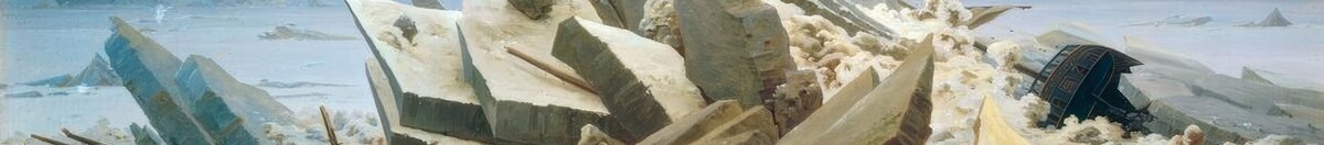 Das Eismeer (Caspar David Friedrich), Detail: Zerdrücktes Schiffswrack