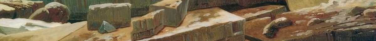 Das Eismeer (Caspar David Friedrich), Detail: Eisplatten im Vordergrund