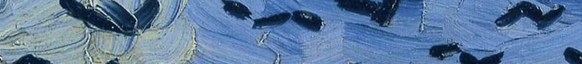Weizenfeld mit Krähen (Vincent van Gogh), Detail: Krähenschwarm über dem Feld