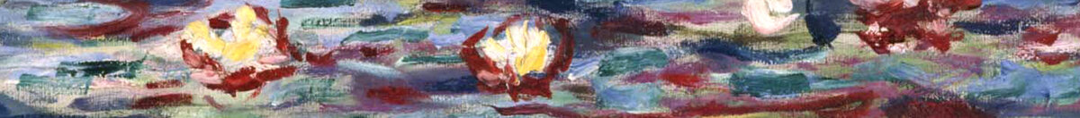 Seerosen, 1916 (Claude Monet), Detail: Blütenteppich oben rechts