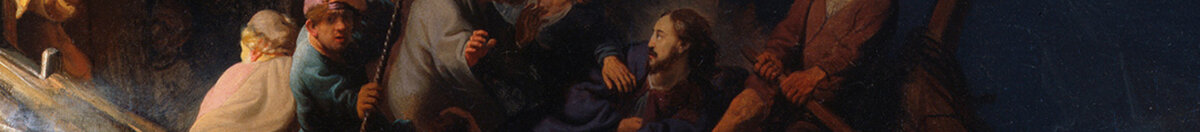 Christus im Sturm auf dem See Genezareth, 1633 (Rembrandt van Rijn), Detail: Christus und die verängstigten Jünger