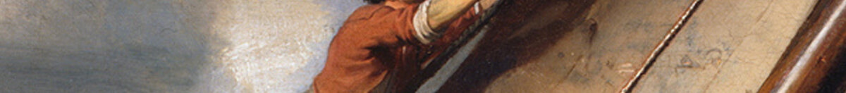 Christus im Sturm auf dem See Genezareth, 1633 (Rembrandt van Rijn), Detail: Matrose am Tau