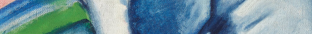 Blaues Pferd I (Franz Marc), Detail: Kopf und blaue Mähne