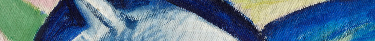 Blaues Pferd I (Franz Marc), Detail: Dunkelblaue Mähne