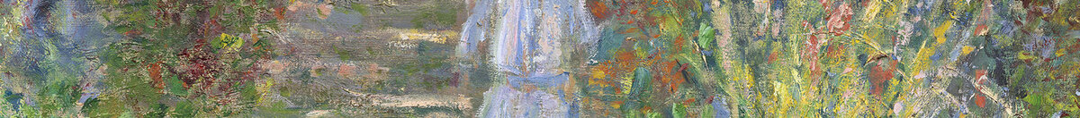 Der Garten des Künstlers in Vétheuil, 1880 (Claude Monet), Detail: Kind auf der Gartentreppe
