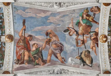 Bacchus lehrt die Hirten den Gebrauch von Trauben