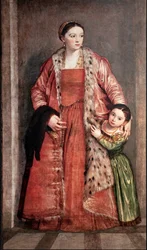 Porträt von Livia Porto Thiene und ihrer Tochter Deidamia