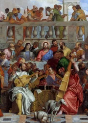 Zentrales Detail von „Die Hochzeit zu Kana (Le nozze di Cana)“ von Veronese