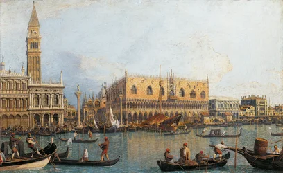 Italien, Florenz, Gemalte Ansicht des Dogenpalastes in Venedig