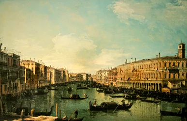 Der Canal Grande, Venedig, Blick nach Norden von der Nähe der Rialto-Brücke
