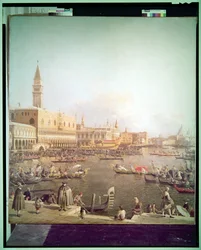 Der Molo und der Dogenpalast vom Bacino Di San Marco