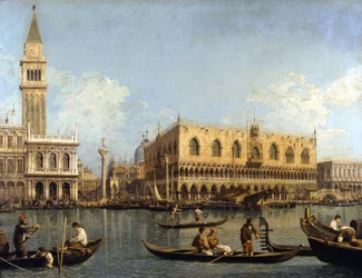 Canaletto (1697 - 1768): Ansicht des Dogenpalastes in Venedig. Mailand Pinacoteca di Brera