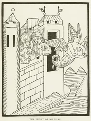 Die Flucht der Melusine (Gravur)