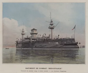 Kampfschiff "Redoutable" (koloriertes Foto)