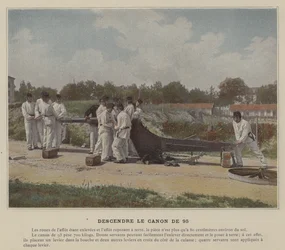 95-mm-Kanone absenken