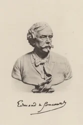 Edmond de Goncourt, französischer Romanautor (s/w Foto)