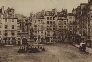 Der Place Dauphine, teilweise abgerissen im Jahr 1875