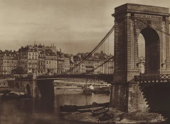 Die Pont Louis-Philippe, Pont de la Reforme während der Revolution von 1848