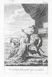 Coriolanus von seiner Mutter entwaffnet