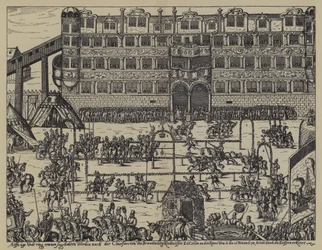 Turnier zur Feier der Taufe von Sigismund, Sohn von Johann Georg, Kurfürst von Brandenburg, auf Schloss Colln