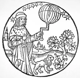 Idealporträt von Aristoteles (384-322 v. Chr.), Kopie einer Illustration aus 