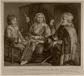 La bénédicité flamant (Gravur)