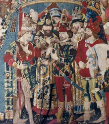 Der Trojanische Krieg: Achills Zelt, ca. 1470 (Wandteppich)