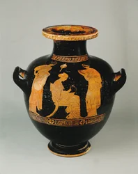 Häusliche Szene mit drei Frauen