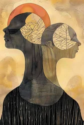 Zwei Freundinnen Malerei, im Stil von Gustav Klimt