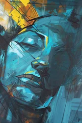 Abstraktes Frauenporträt