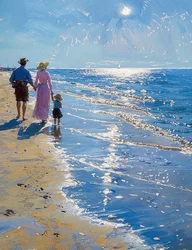 Landschaft mit abgelegenen Strand