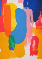 Fröhliches Farbmalerei minimalistischer kinderfreundlicher Stil