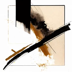 Schwarze & Beige Diagonale Striche