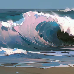 Ozeanstrand Schöne Wellen und Wasser