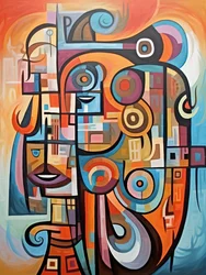 Schönes Kubismus-Graffiti