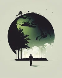 Abstrakter minimalistischer vereinter Welt