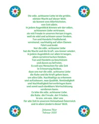 Die edle, achtsame Liebe bringt uns Ruhe, Freude und Frieden in unserem Heimatland Österreich und in allen Ländern dieser Welt
