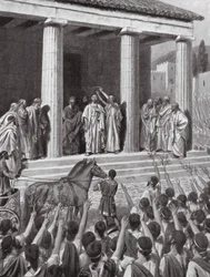 Themistokles in Sparta geehrt