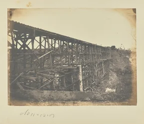 Militärische Eisenbahnbrücke über den Potomac Creek, an der Fredericksburg-Eisenbahn
