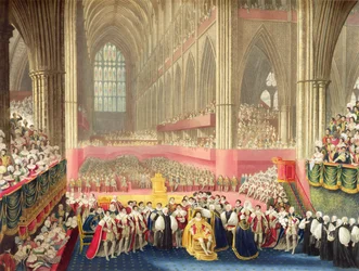 Die Krönung Georgs IV. am 19. Juli 1821 in der Westminster Abbey