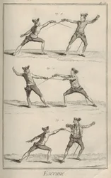 Fechten. Aus der Encyclopédie von Denis Diderot und Jean Le Rond d