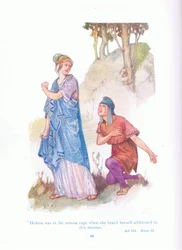 Helena war außer sich vor Wut, als sie hörte, wie sie auf diese Weise angesprochen wurde (Ein Sommernachtstraum)